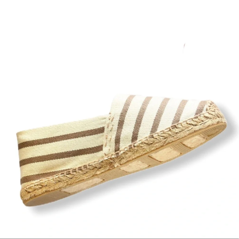 Cousu Main Classic flat Jute stripes espadrilles